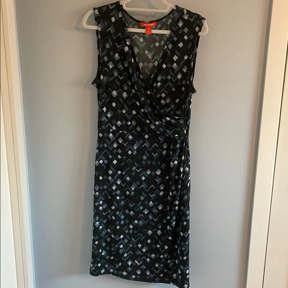 🇨🇦 Joe Fresh Geometric Patterned Black Sleeveless Dress, women's size M - Picture 5 of 15